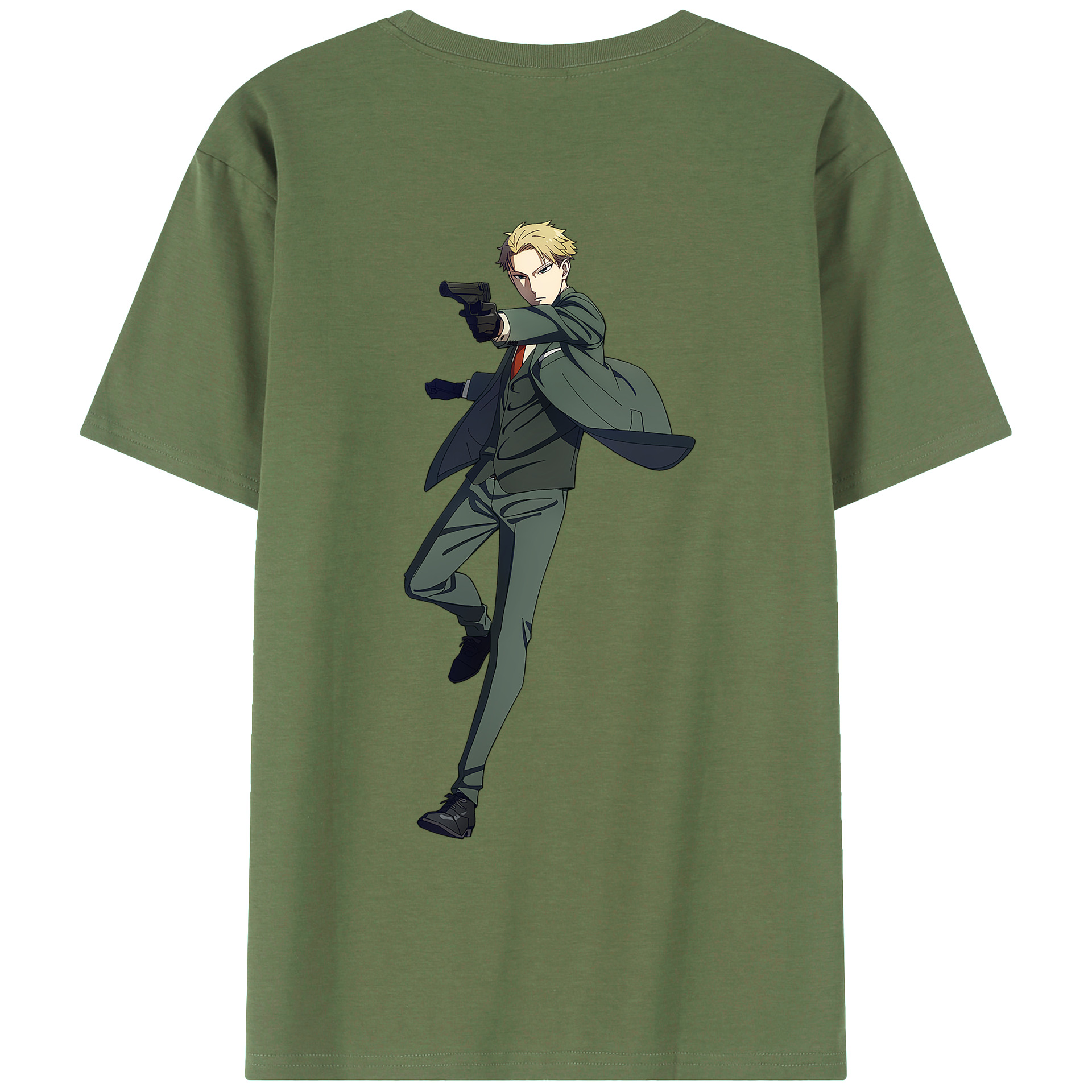 （画像用） SPY×FAMILY间谍家家酒 綿100％ メンズ半袖Tシャツ（バックプリント） 通気性